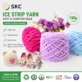 100g Chunky Crochet 1 Ply Braço Fofo Tricô Cobertor Tecido Retardador de Chamas À Prova de Ácido Poliéster Fio Misturado Padrão Bruto Mão