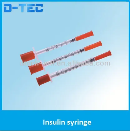 Disposable insulin syringe