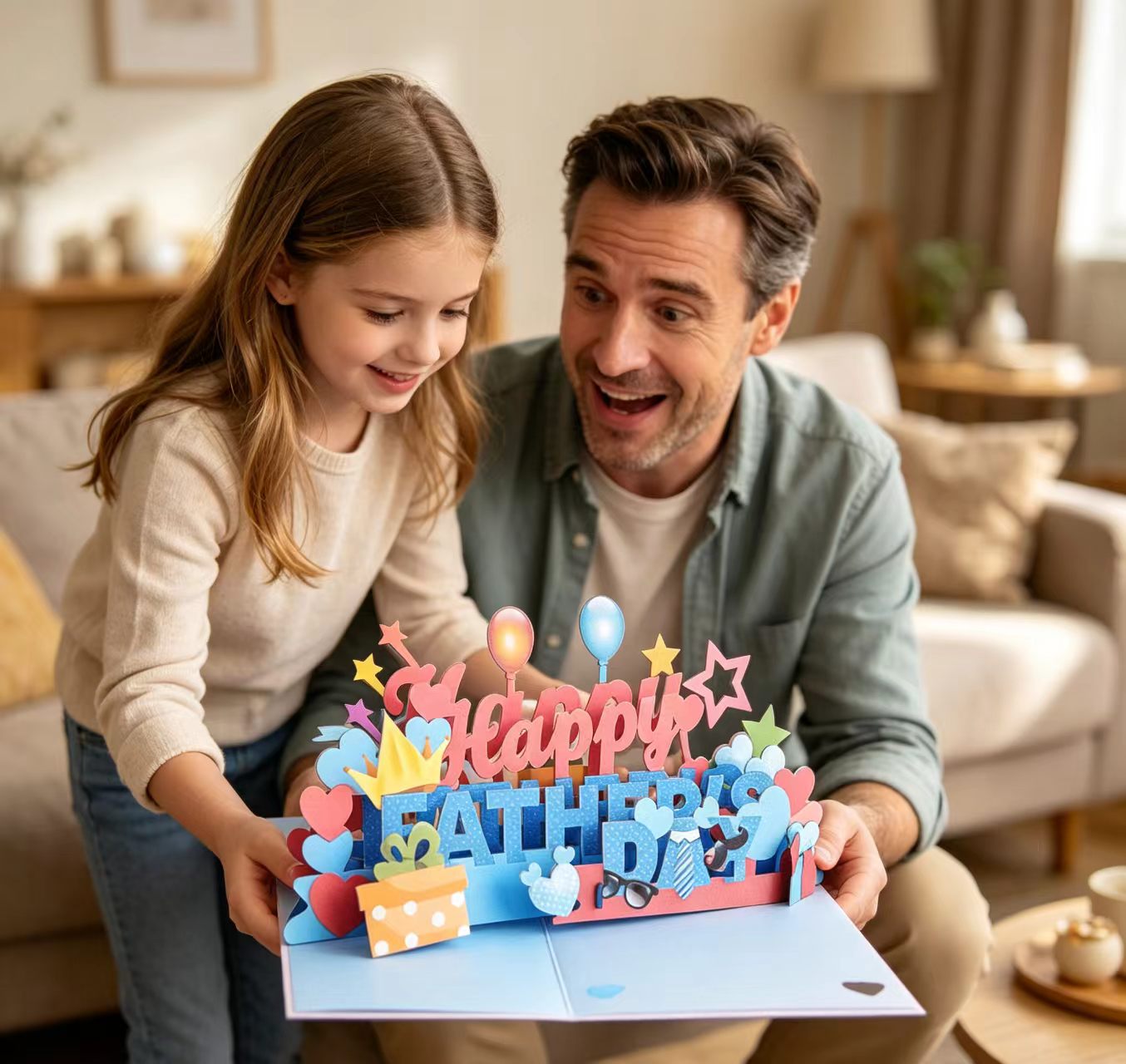 Happy father's day pop up card