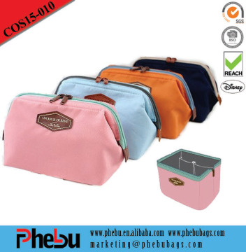 Simple colour options large capacity cosmetic organizer bag(COS15-010)