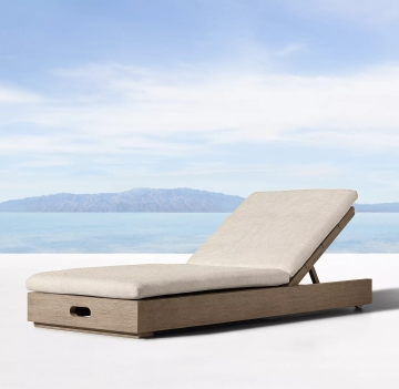 Hot Selling Teak Wood Deck Chair for Outdoor Pools and Beaches