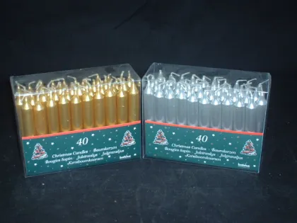 Silver and Golden Metallic Stick Candle