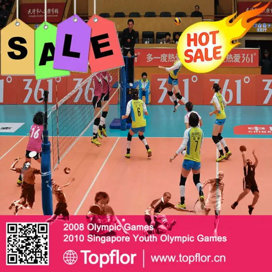 Indoor used sport court floor covering for basketball pvc court