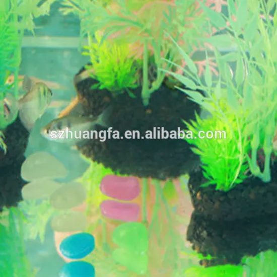 Glow in the Dark Pebble Stone For Fish Tank plastic Luminous Stone Assorted