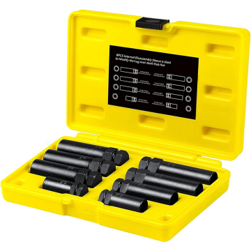8-Piece Locking Lug Master Key Set: SAE/Metric Inner Wheel Lock Removal Kit