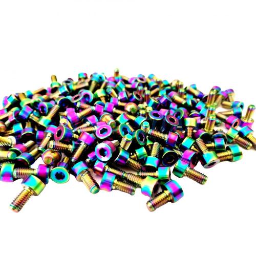 ISO 7380 Rainbow Head Hex Drive Titanium Screws