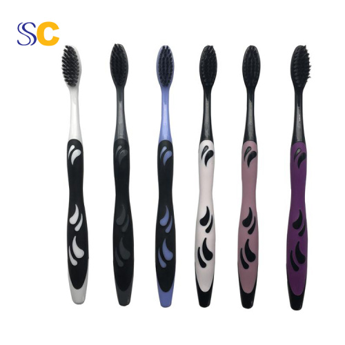 Bamboo Charcoal Black Bristle Toothbrush