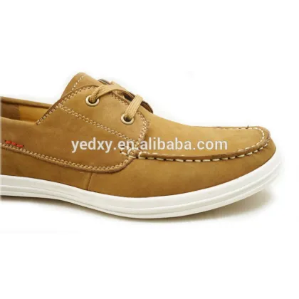 comfortable and fashionable custom making facotry direct men leather boat shoes