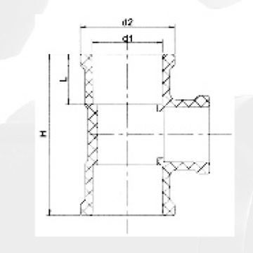 NBR5648 fornecimento de água Upvc Tee cor cinza