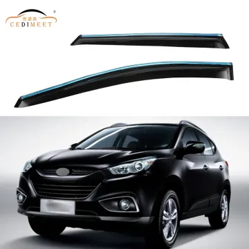Chrome Acrylic Vent Sun Shade & Rain Guard for Tucson ix35 (2010)