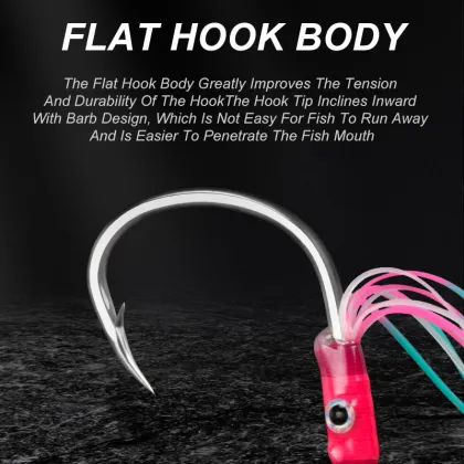Glow Metal Jig Lure Double Assist Fish Hooks