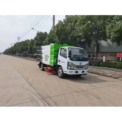 Dongfeng 3-5 meter kubik vacuum cleaner menyapu truk penyapu jalan