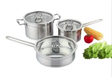 3 Piece Stainless Steel Cookware Sets for Sale