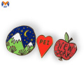 Custom metal heart pin button badge