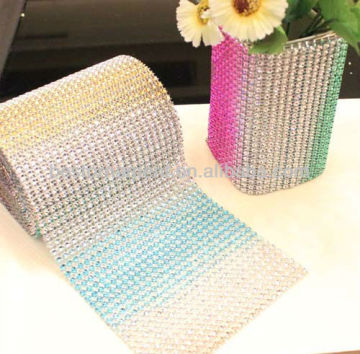 Rainbow Color Diamond Mesh Ribbon