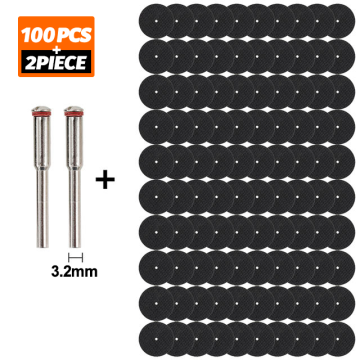 Fiberglass Reinforced Cut-Off Wheels: 100 Pieces, 32mm Diameter with 2 Mandrels for Metal Cutting