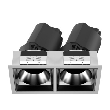 6 Inch Adjustable COB Spotlight - Recessed Rectangular LED Downlight