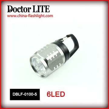 Klipli 6 LED alüminyum el feneri