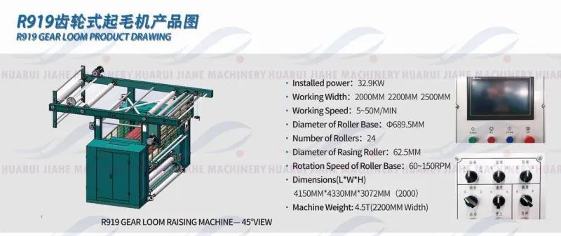 High-Efficiency Textile Finishing Brushing Machine
