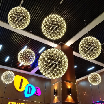 2019 Yeni Yıldız Modern Avize Fiber Optik Kolye Lamba