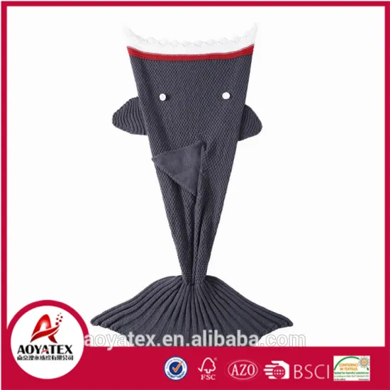 Cheap Soft Blanket Mermaid Tail Crocheted Mermaid Tail Blanket