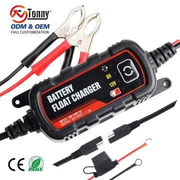 6V/12V Smart Battery Charger - 1.2A/1.5A Trickle Charger for Cars, Motorcycles, Trucks, RVs, Boats