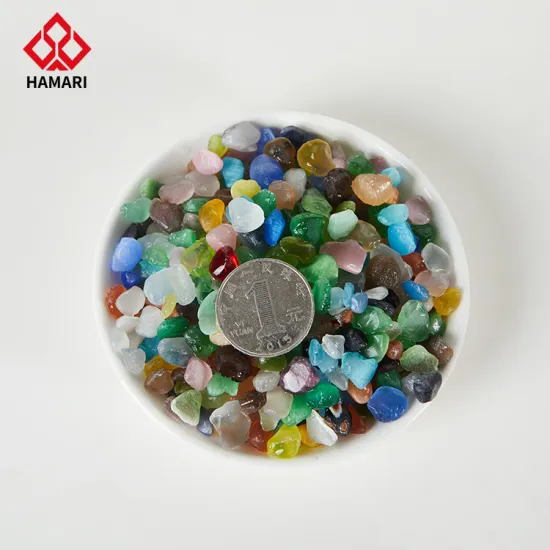 Quality Colored Crushed Quartz Artificial Stone for Fish Tank Decoration