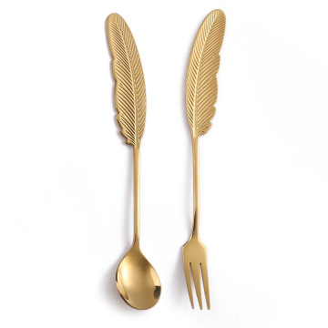 Customized Colorful Feather Stainless Steel Spoons: Perfect for Ice Cream, Desserts, and Coffee Stirring