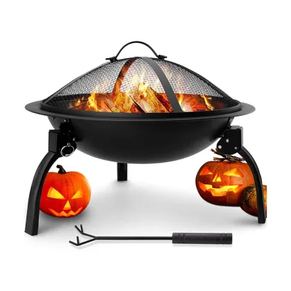 Portable Steel Folding Fire Pits for Outdoor Log Burning Fireplaces