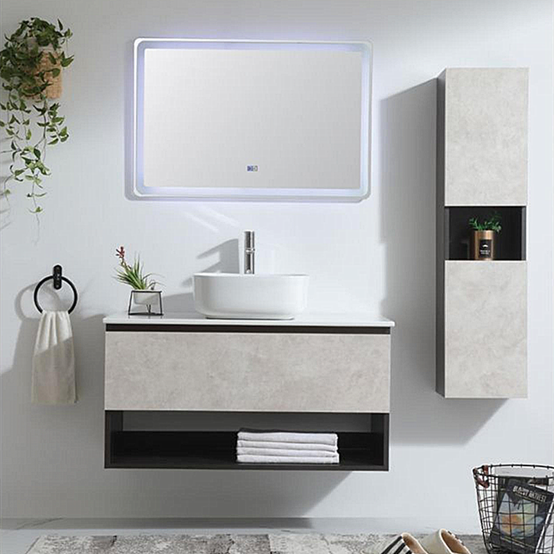 Modern Design Bathroom Cabinet with Ceramic Basin