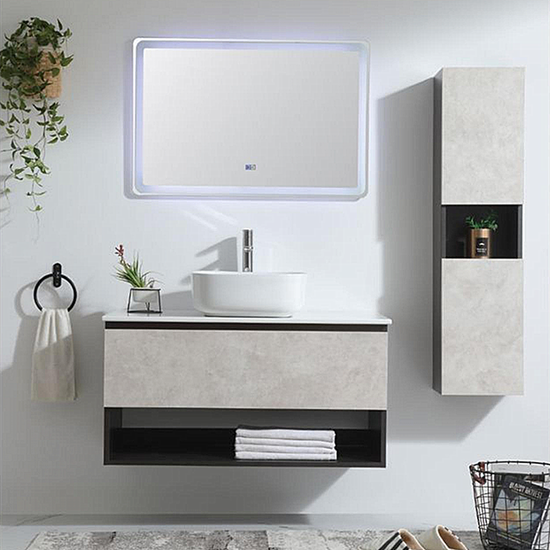 Gabinete de baño de diseño moderno con cuenca de cerámica