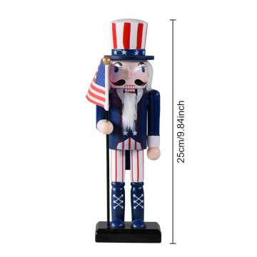 2024 New Christmas Decorations - Wooden Tin Soldier Nutcracker, 25CM, USA