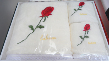 High quality gift towel christmas present towel set softtextile
