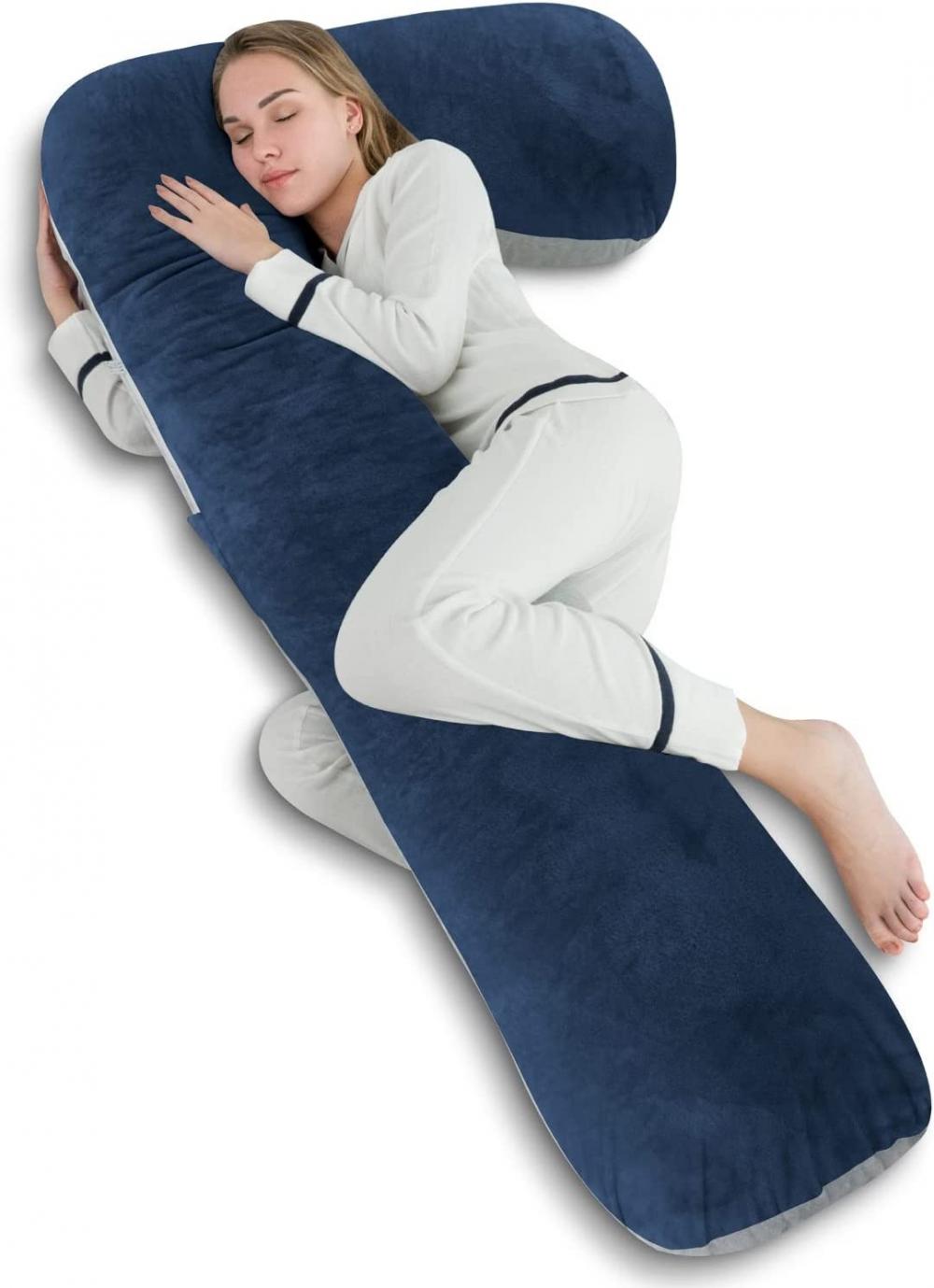 L-Shaped Pregnancy Pillow for Side Sleeping