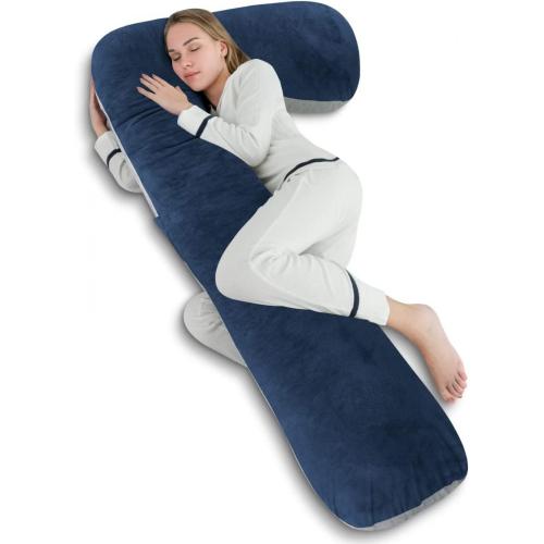Travesseiro de gravidez em forma de L para dormir lateral