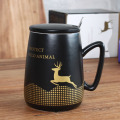Stoneware deer coffee mug