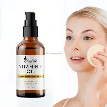 Huile de vitamine E organique 100% pure - Absorbation rapide de la peau Éclaircissement de la peau Whiteriss Protection Essential Huile pour le visage, le corps et les cheveux