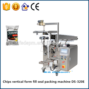 304 Stanless steel semi automatic vertical form fill seal chips puffed food packing machine manufacturer price