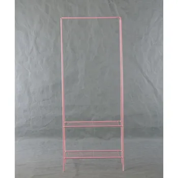Iron Metal Clothing Display Stand - Pink Coat Rack for Newest Decoration