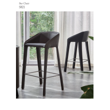 Durable Saddle Leather Material Bar Chairs Bar Chairs With Backrest For Working Long Hours Supplier