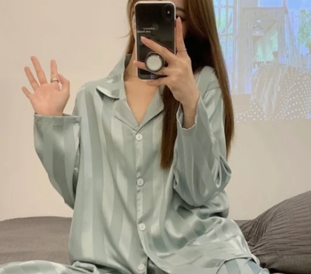 Satin silk bridesmaid pajamas set women sleepwear