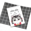 Cahier à spirale vertical adorable chat A5