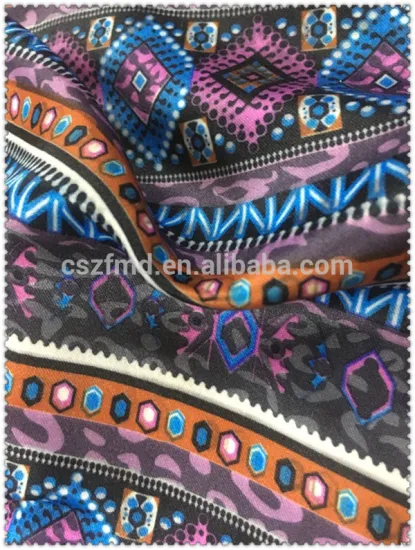 100% Poly Ethnic African Style Printed Fabric for Dress