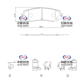 Toyota P 83192 N এর পিছনের ব্রেক প্যাড