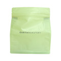 Compostable Flat Bottom Pouch Custom Printed Kraft Paper Zipper Coffee Bag with Valve