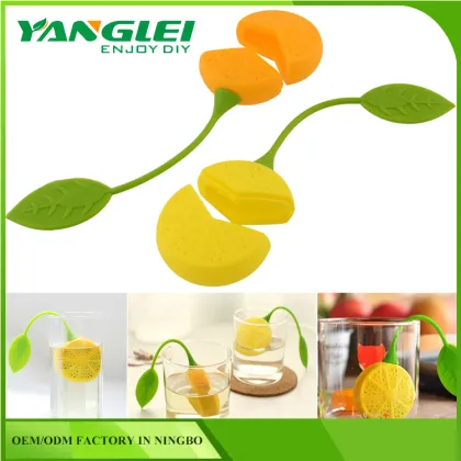Drinker Teapot Teacup Herb Tea Strainer Filter Infuser Bag Lemon Silicone