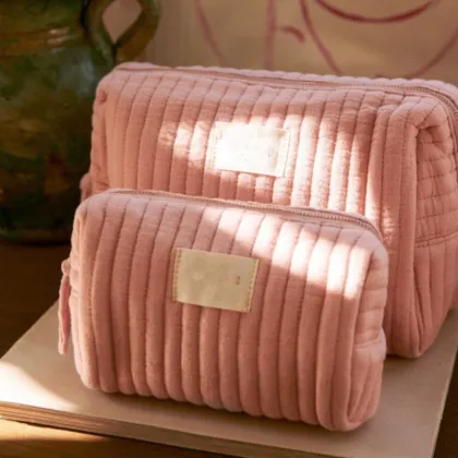 Novation Multi-Color Luxury Velvet Makeup Bag for Women