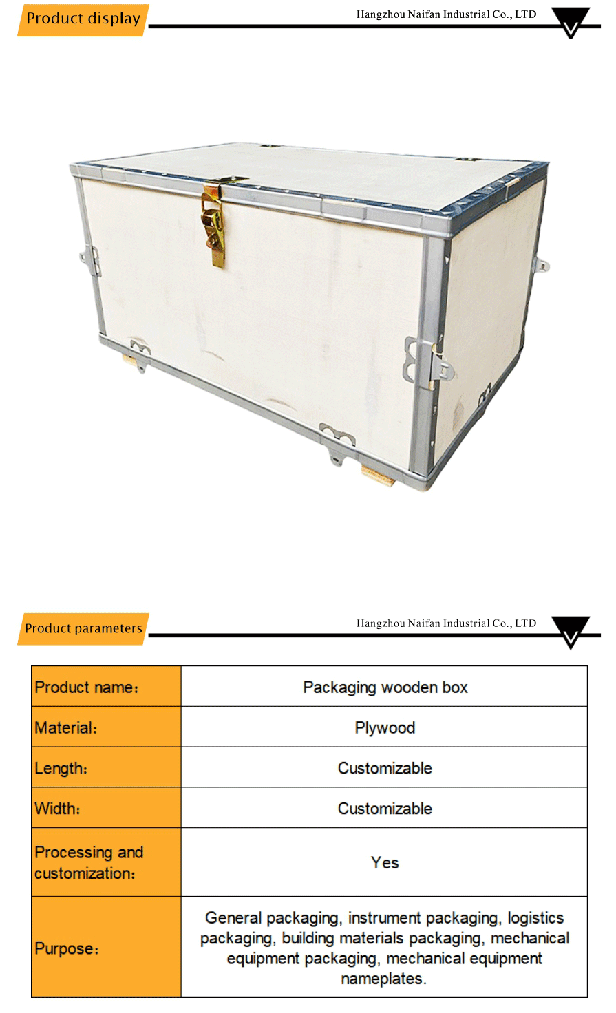 fumigation free glued wooden cases