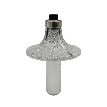 12.7mm Shank Vacuum Brazed Diamond Router Bits for Stone and Granite - SHDIATOOL #10 Radius 15mm