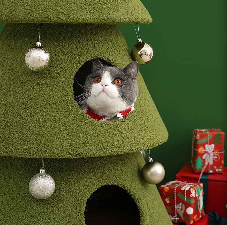 Hot sale Pet Christmas Tree Cat Beds House